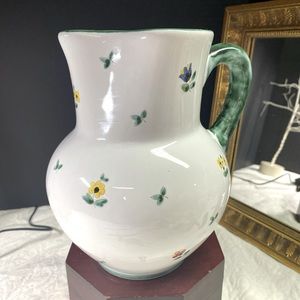 GMUNDNER KERAMIK alpine water pitcher discontinued pattern vintage